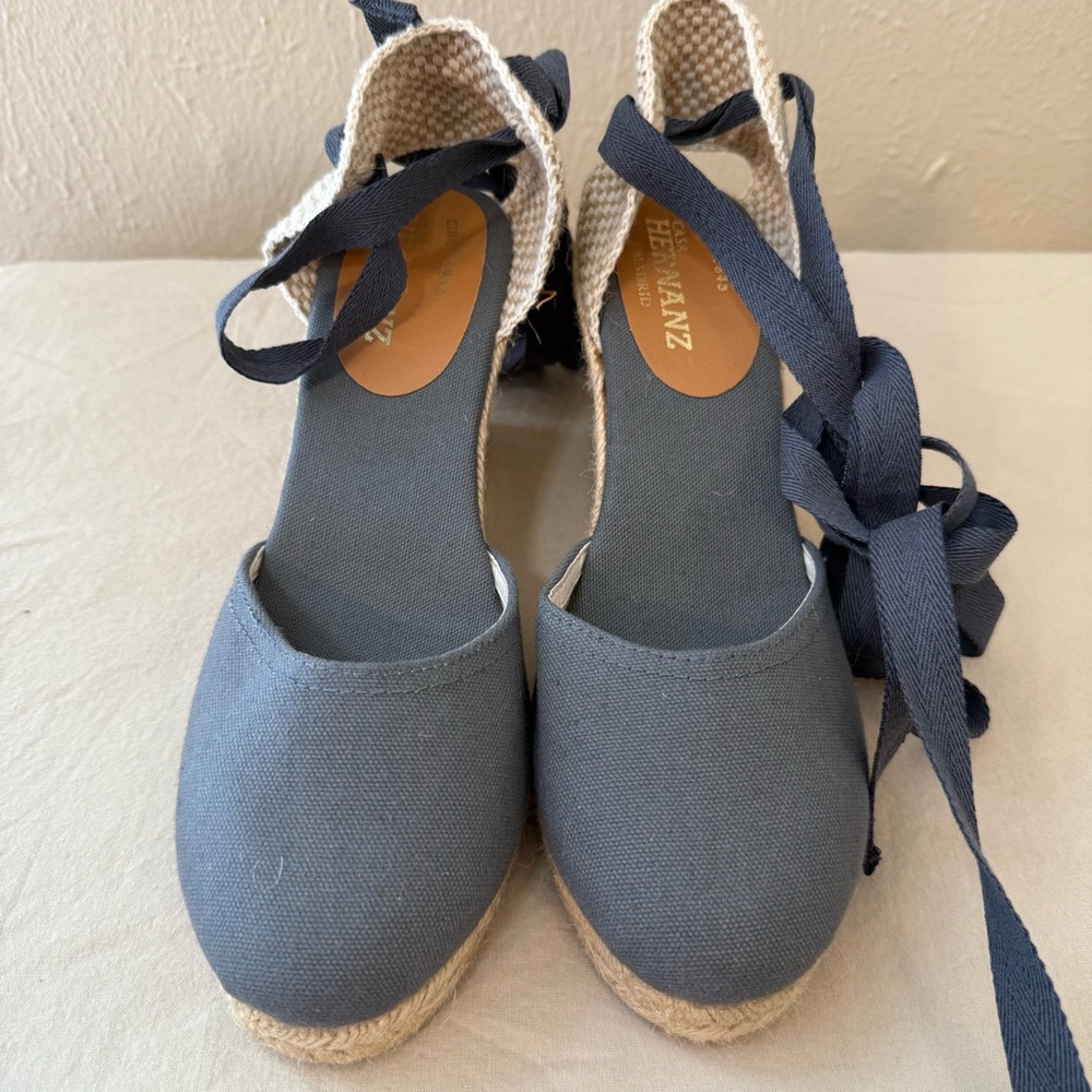 Casa Hernanz Espadrille Wedge Sandals Sz 39 - Picture 2 of 5